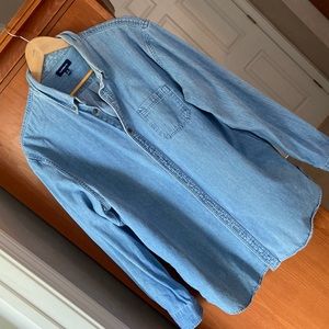 oversized jean shirt